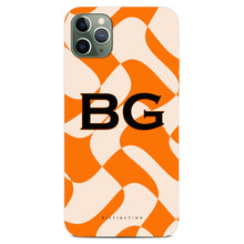 Load image into Gallery viewer, Personalised Phone Case - Orange Black Groove