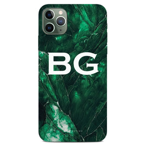 Personalised Phone Case - Dark Green Marble