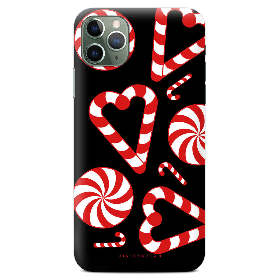 Non-personalised Phone Case - Christmas Candy Love hearts