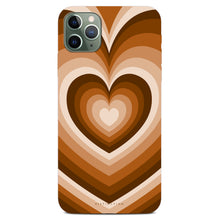 Load image into Gallery viewer, Non-personalised Phone Case - Brown Love heart