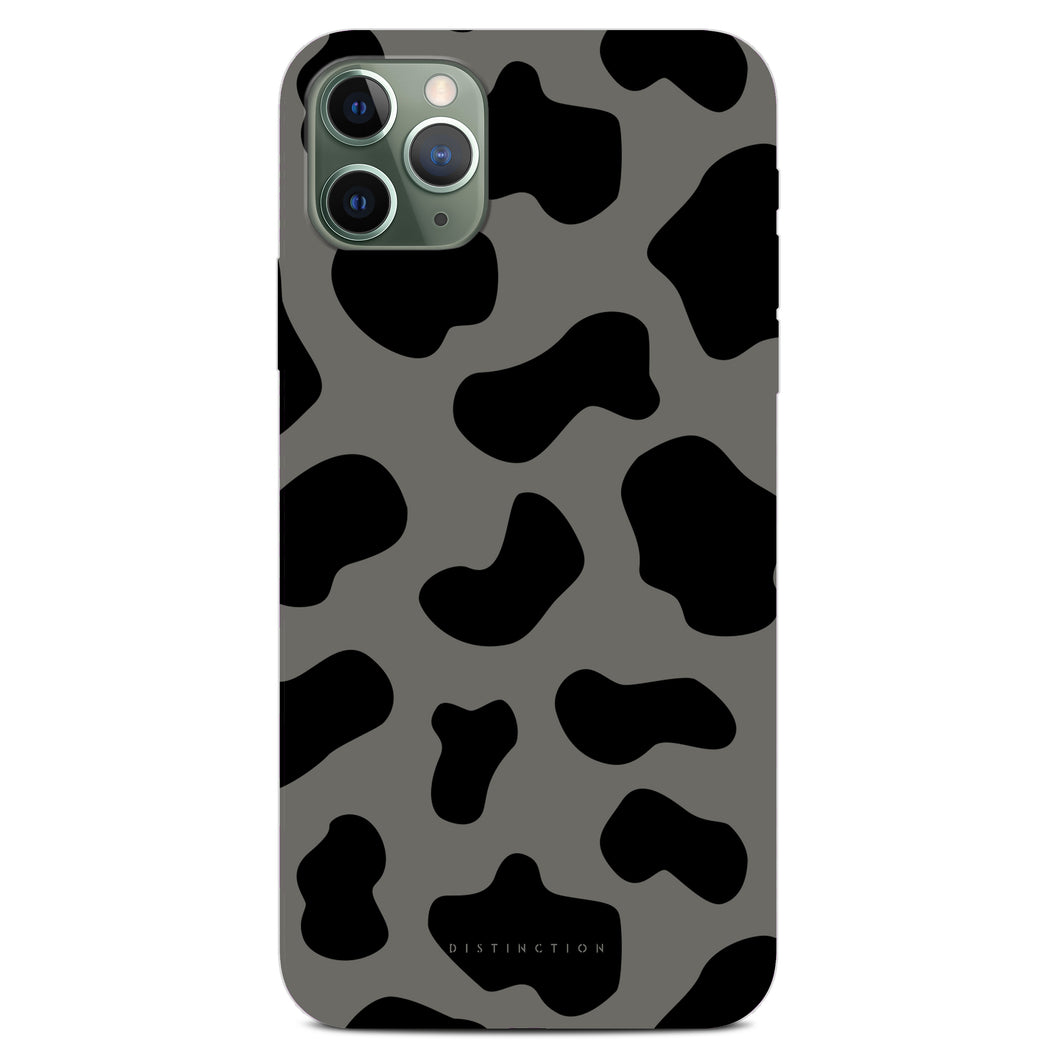 Non-personalised Phone Case - Grey Black Cow Print