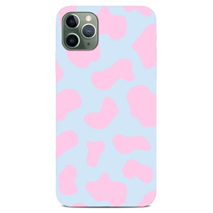 Non-personalised Phone Case -  Baby Pink Blue Cow Print