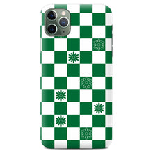 Load image into Gallery viewer, Non-personalised Phone Case - Green Flower Checker