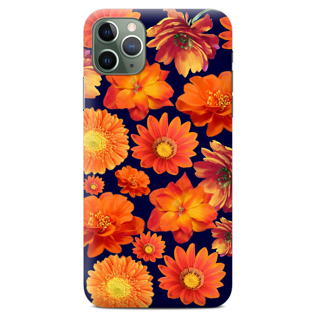 Non-personalised Phone Case - Orange Autumn Flowers