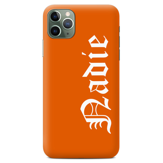 Personalised Phone Case - Burnt Orange Name