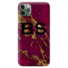 Load image into Gallery viewer, Personalised Phone Case - Purple Gold Marble