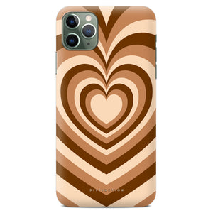 Non-personalised Phone Case - Mocha Love heart