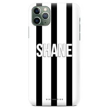 Load image into Gallery viewer, Personalised Phone Case - White Black Stripes