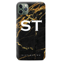 Load image into Gallery viewer, Personalised Phone Case - Black Marble Gold