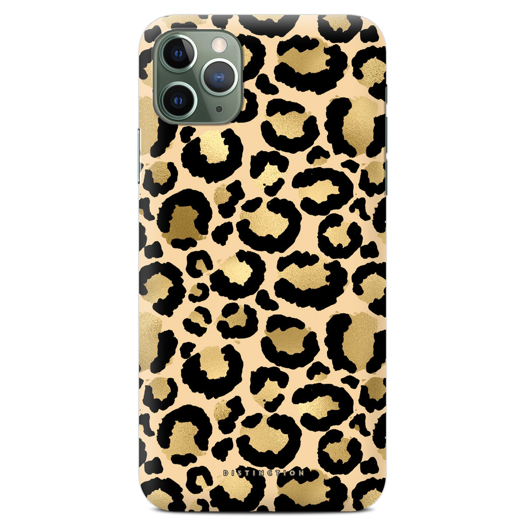 Non-personalised Phone Case - Gold Leopard Print