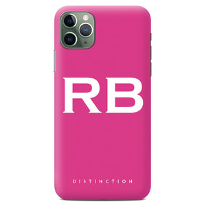 Personalised Phone Case - Hot Pink initials