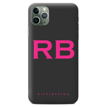 Load image into Gallery viewer, Personalised Phone Case - Hot Pink Over Black