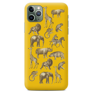 Non-personalised Phone Case - Mustard Safari