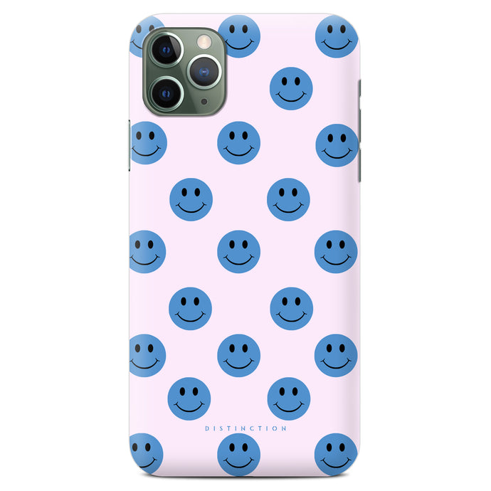 Non-personalised Phone Case - Blue Smiley faces