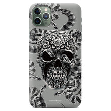 Load image into Gallery viewer, Non-personalised Phone Case - Grey Snake Skull