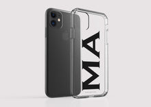 Load image into Gallery viewer, Clear Shockproof Personalised Phone Case - Big Initials