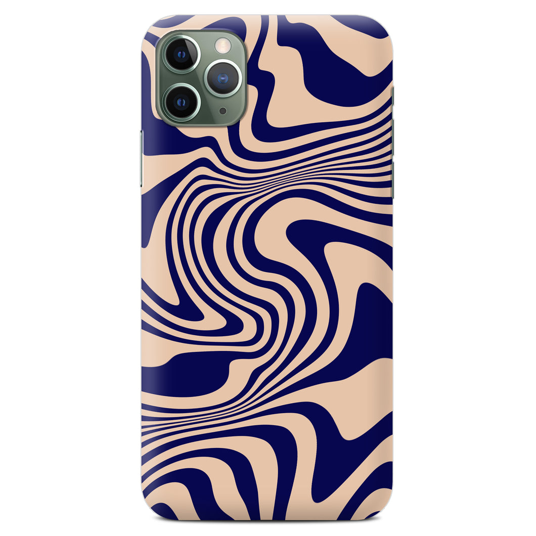 Non-personalised Phone Case - Blue Nude Swirl