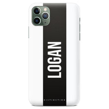Load image into Gallery viewer, Personalised Phone Case -  Black Carbon Stripe