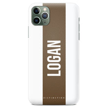 Load image into Gallery viewer, Personalised Phone Case -  Brown Carbon Stripe