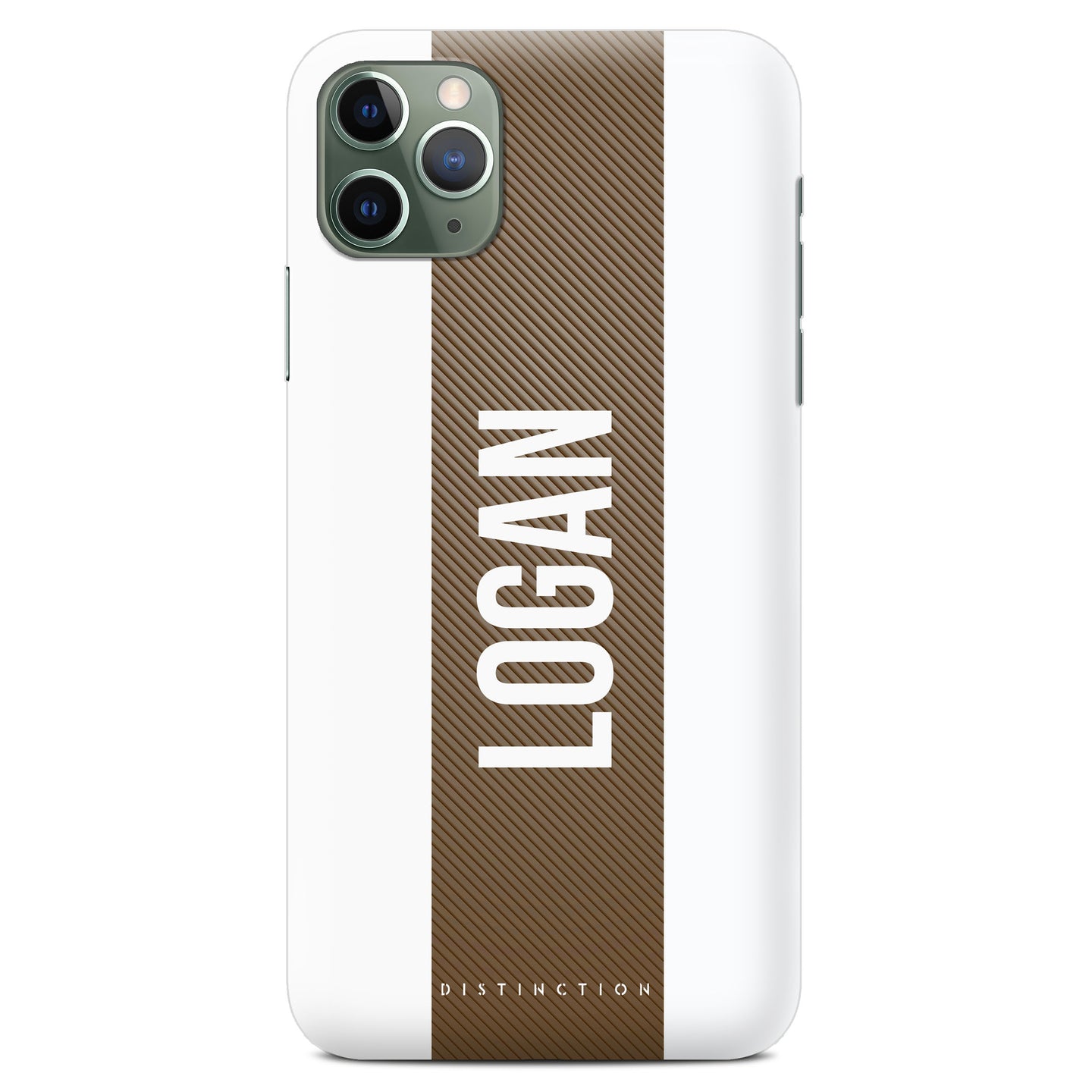 Personalised Phone Case -  Brown Carbon Stripe