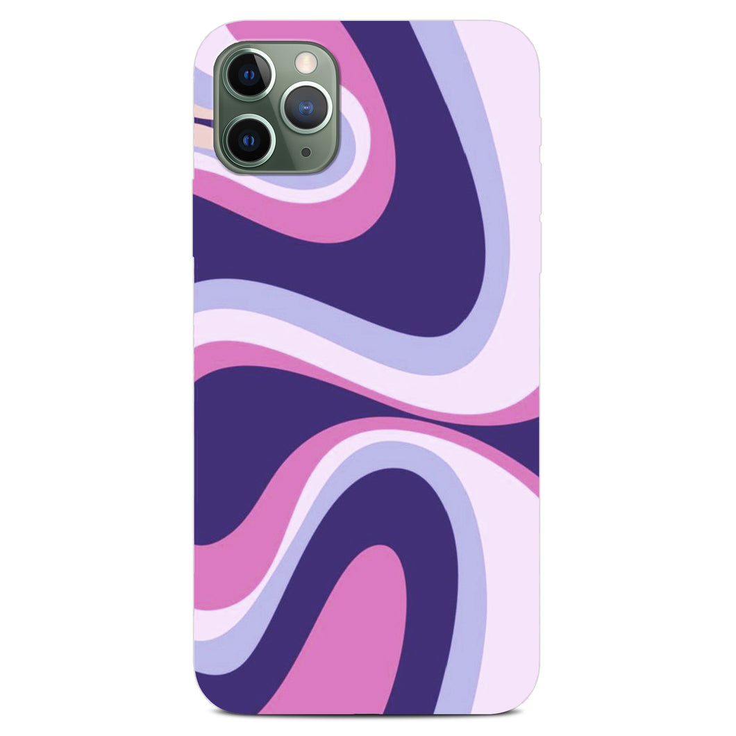 Non-personalised Phone Case - Pink Purple Waves