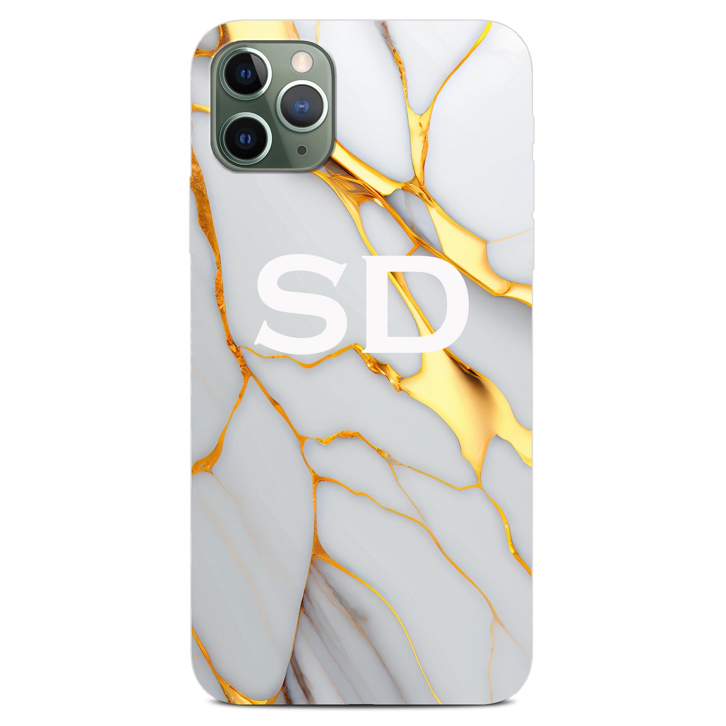 Personalised Phone Case -  White and Golds