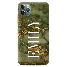 Load image into Gallery viewer, Personalised Phone Case -  Autumn Green Marble