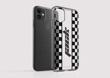 Load image into Gallery viewer, Clear Shockproof Personalised Phone Case - Chq Black
