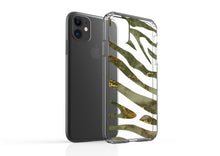 Load image into Gallery viewer, Clear Shockproof Non-personalised Phone Case - Fall Zebra Print