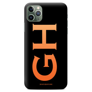 Personalised Phone Case - Orange Initials