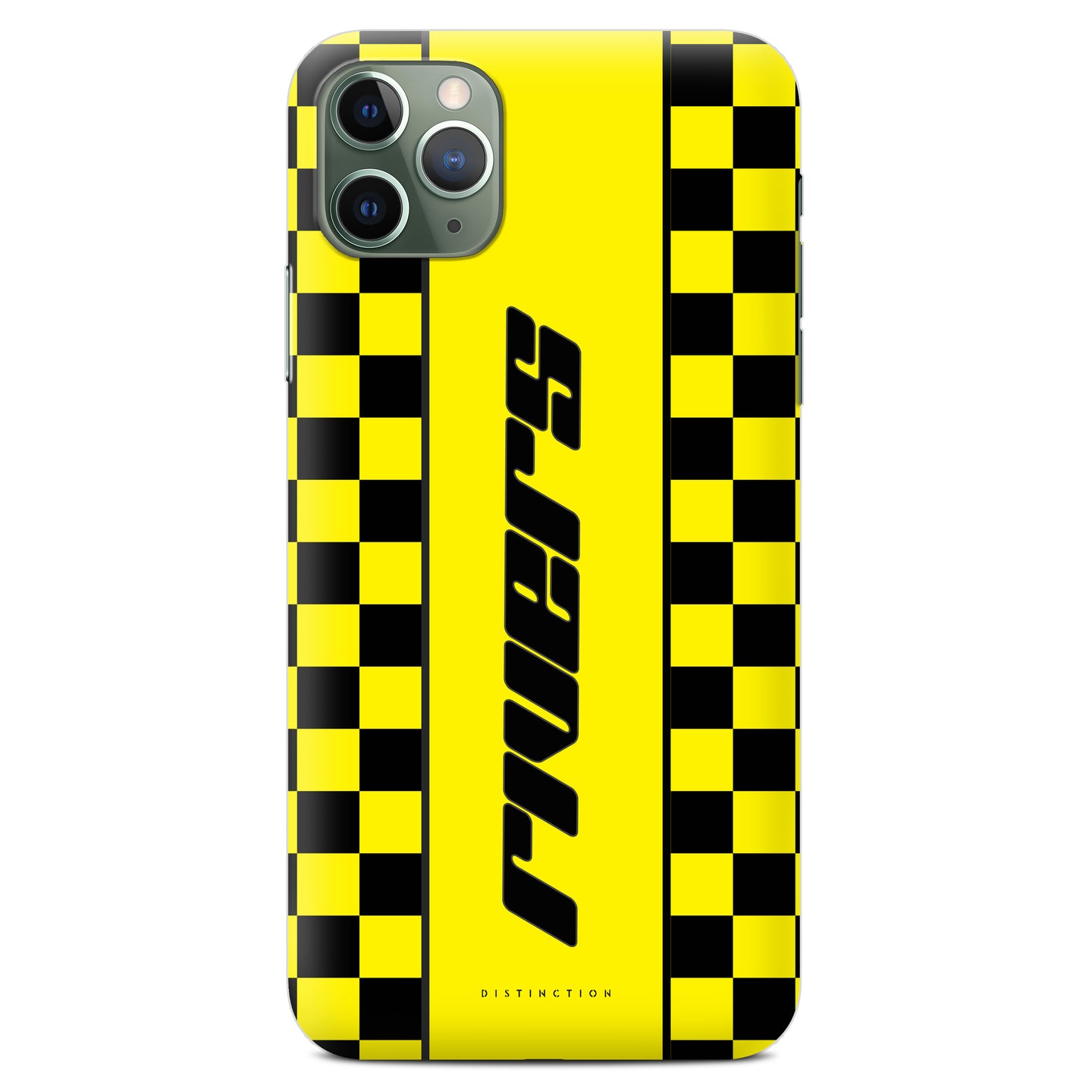 Personalised Phone Case - Checker Yellow