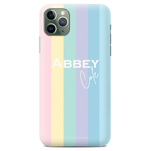 Personalised Phone Case -   Pastel Stripes