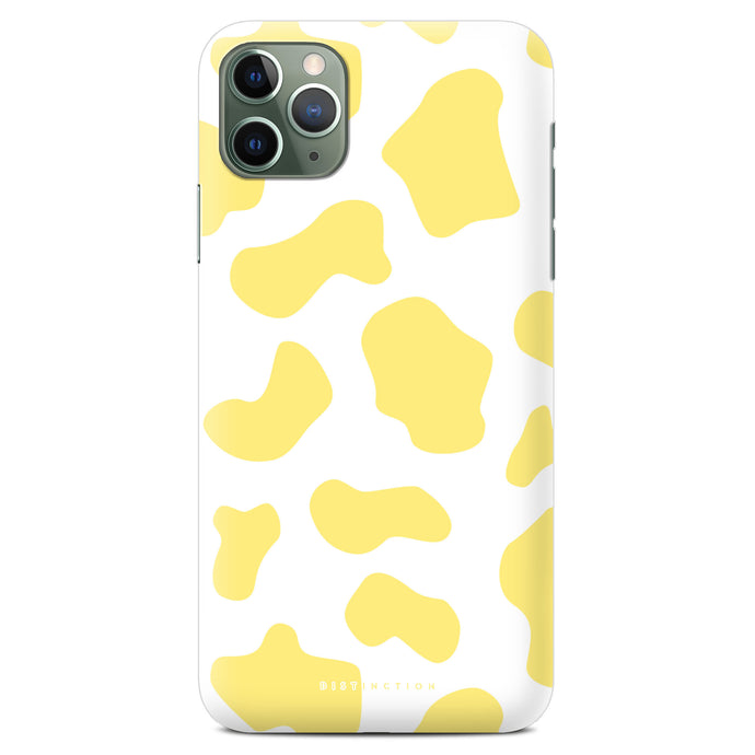 Yellow cow print phone case