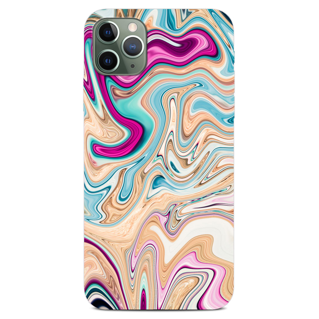 Non-personalised Phone Case - Burst of Colour Marble