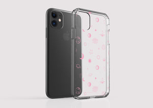 Clear Shockproof Non-personalised Phone Case - Pink Planets