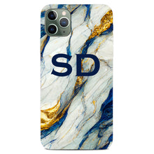 Load image into Gallery viewer, Personalised Phone Case -  Blue Gold Marble