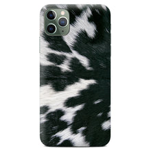 Load image into Gallery viewer, Non personalised Phone Case - Black Fur Cow Print