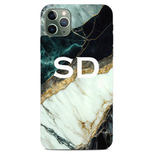 Load image into Gallery viewer, Personalised Phone Case -  Green Gold Marble